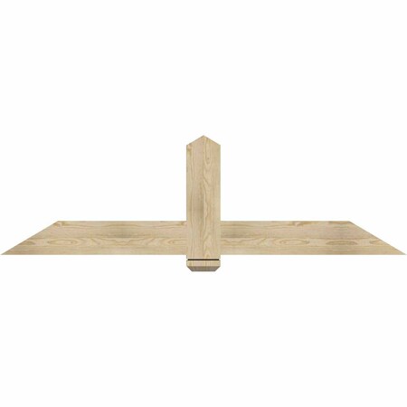 Ekena Millwork Eugene Rough Sawn Timber Gable Bracket, Douglas Fir, 72"W x 21"H x 2"D x 6"F, 7/12 Pitch GBW072X21X0206EUG00RDF